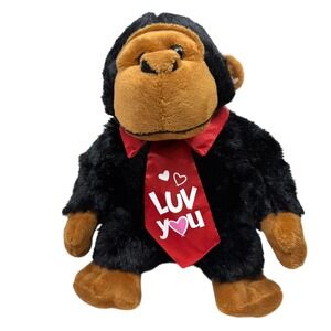 Dan Dee Collector's Choice Gorilla Plush Stuffed Animal Luv You Tie Valentine's